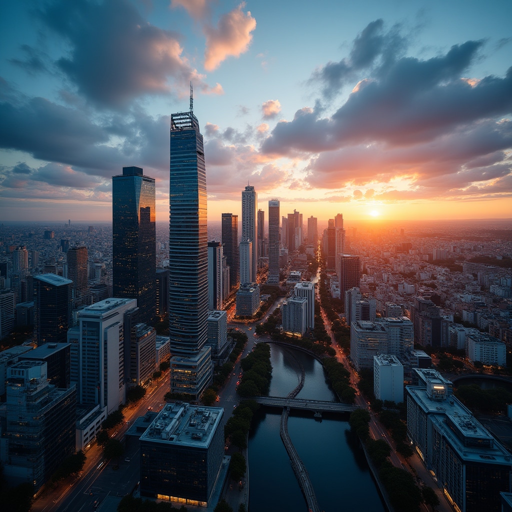 Buenos Aires skyline with modern buildings