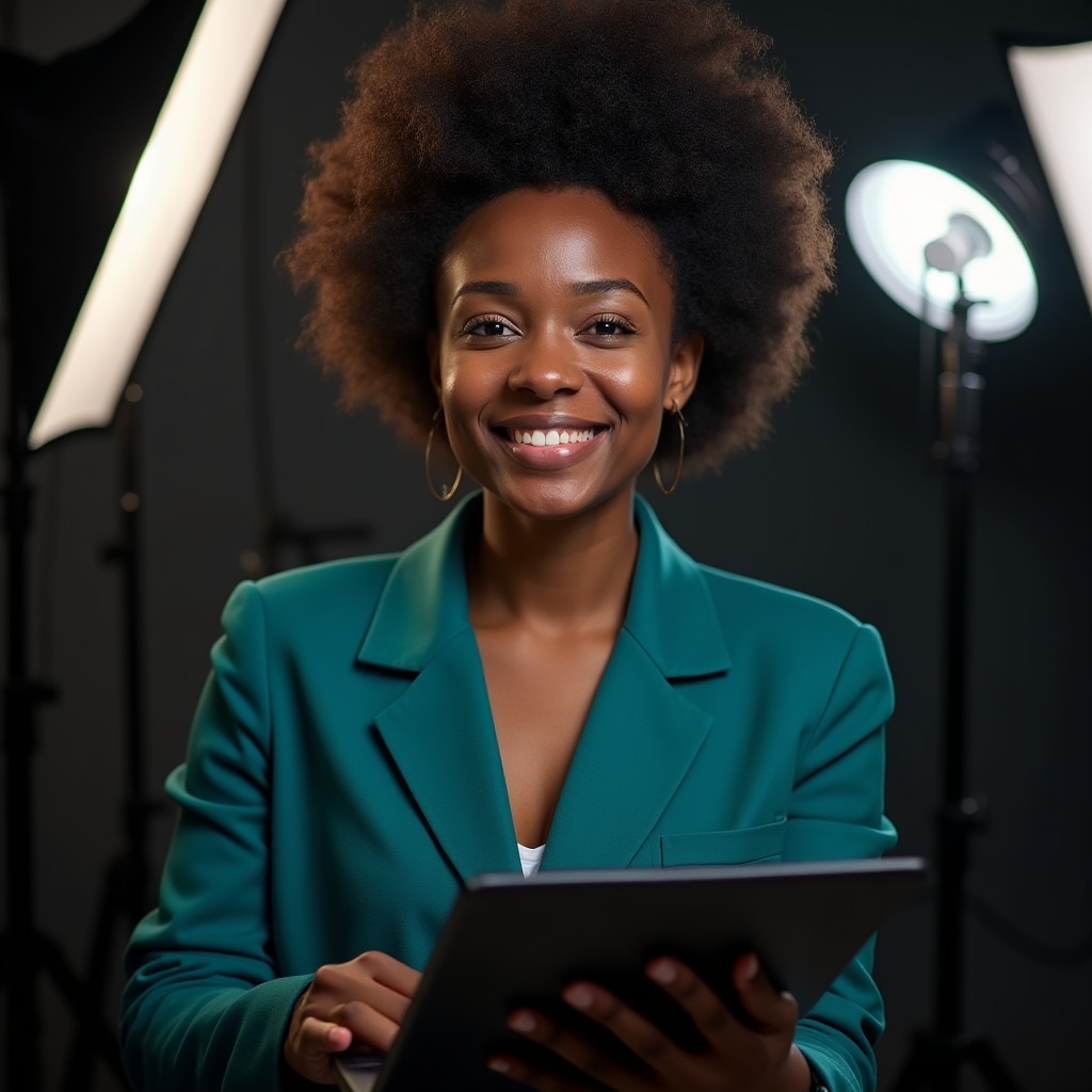 Content producer at FiscaLynx working on educational video production